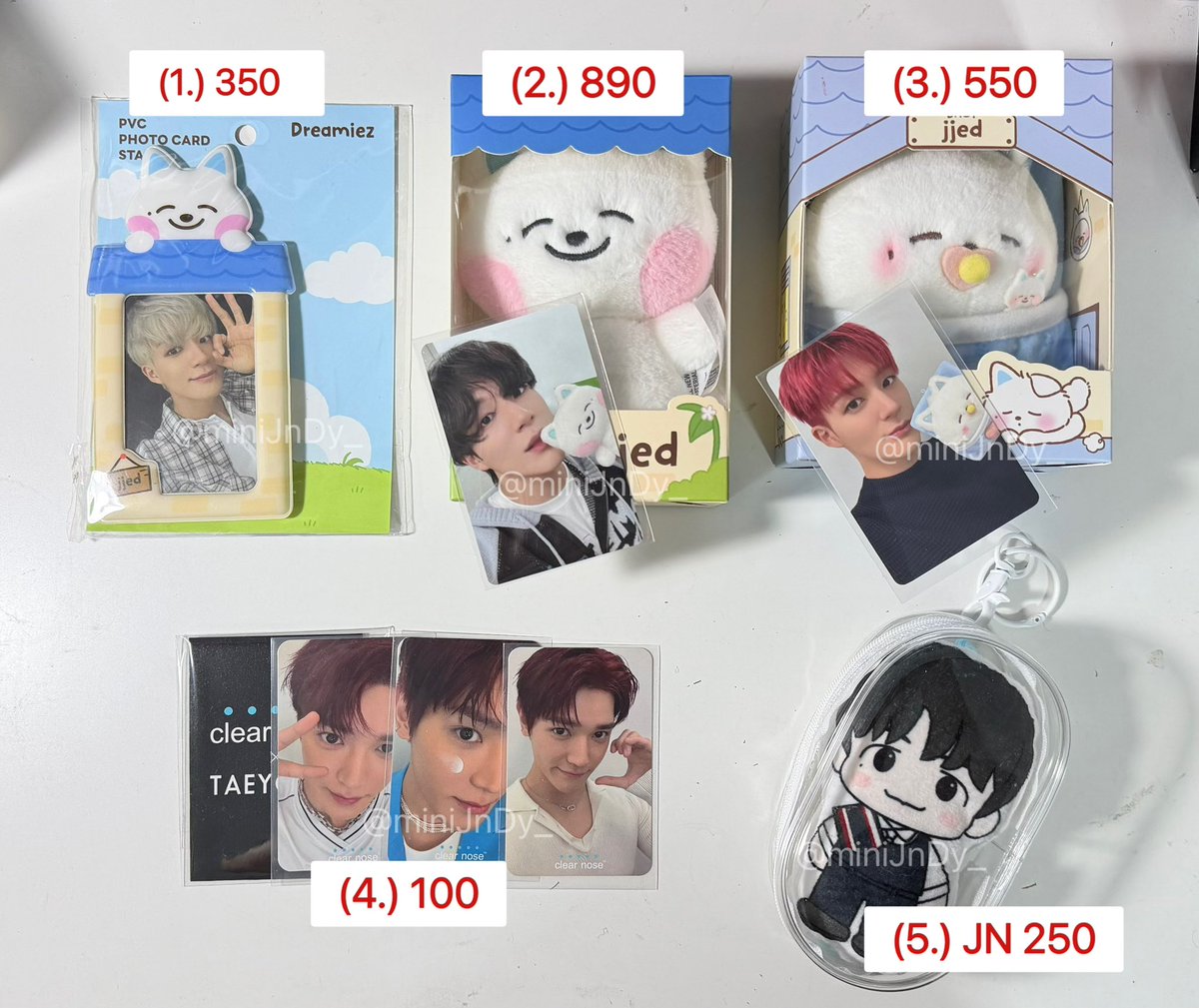 miniJnDy_'s tweet photo. พร้อมส่ง✅ 
🔸Dreamiez PVC Photocard Stand เจโน่
🔸Dreamiez Jjed v.1
🔸Dreamiez baby plush jjed
🔸การ์ด claernose แทยง
🔸ตุ๊กตา Moshi moshi เจโน่

📌ทุกอย่างแกะแล้ว ของครบ 
📌ตุ๊กตาไม่เคยพาไปเที่ยว ไม่เคยอาบน้ำ

🚚ส่งฟรี
#ตลาดนัดnct #ตลาดนัดnct127 #ตลาดนัดnctdream jeno ตามหา https://t.co/98o0PNMbma