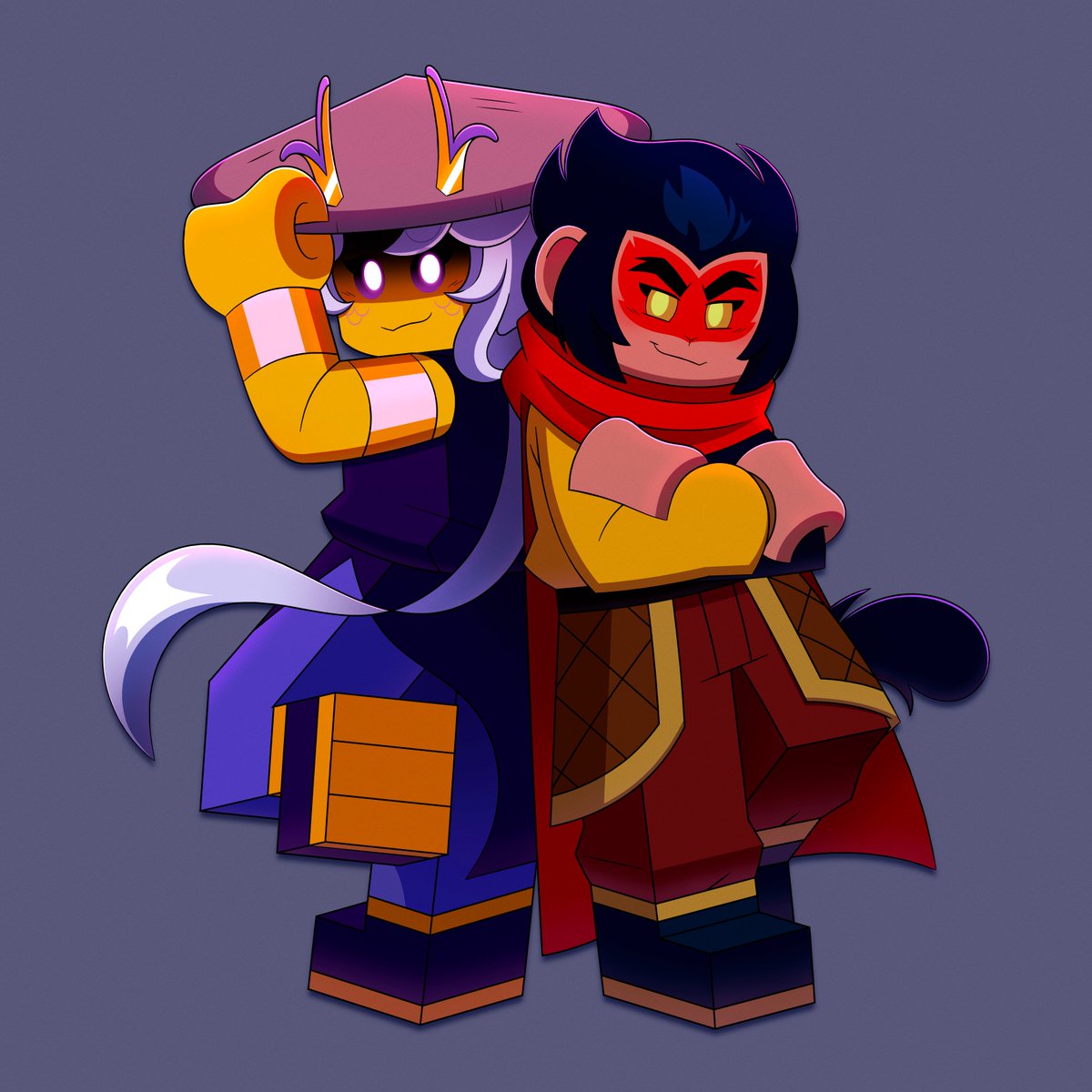 auburnitzy's tweet photo. Despite Macaque being hundreds of years older than Nawa/Moonie, he's actually the student while she's the mentor. He's learning the art of... Redemption. They're more of an inversion to MK and Wukong's student-mentor relationship.

#legomonkiekidoc #legooc #legomonkiekid #macaque https://t.co/aFQqP8Jfdo
