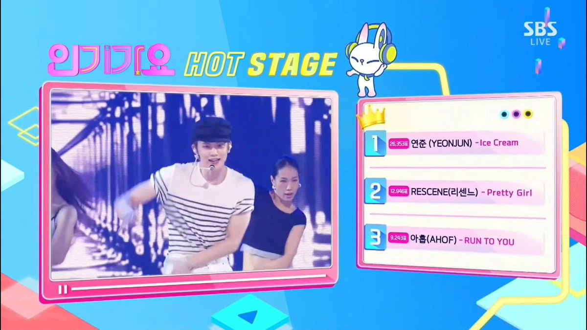 KshowAnalysis1's tweet photo. 🌟 “Ice Cream” by YEONJUN won Inkigayo Hot Stage (3rd week of July 2026) — Congratulations! 🥳

#YEONJUN #연준 #YEONJUN_IceCream #TXT https://t.co/FW4uxj92BL