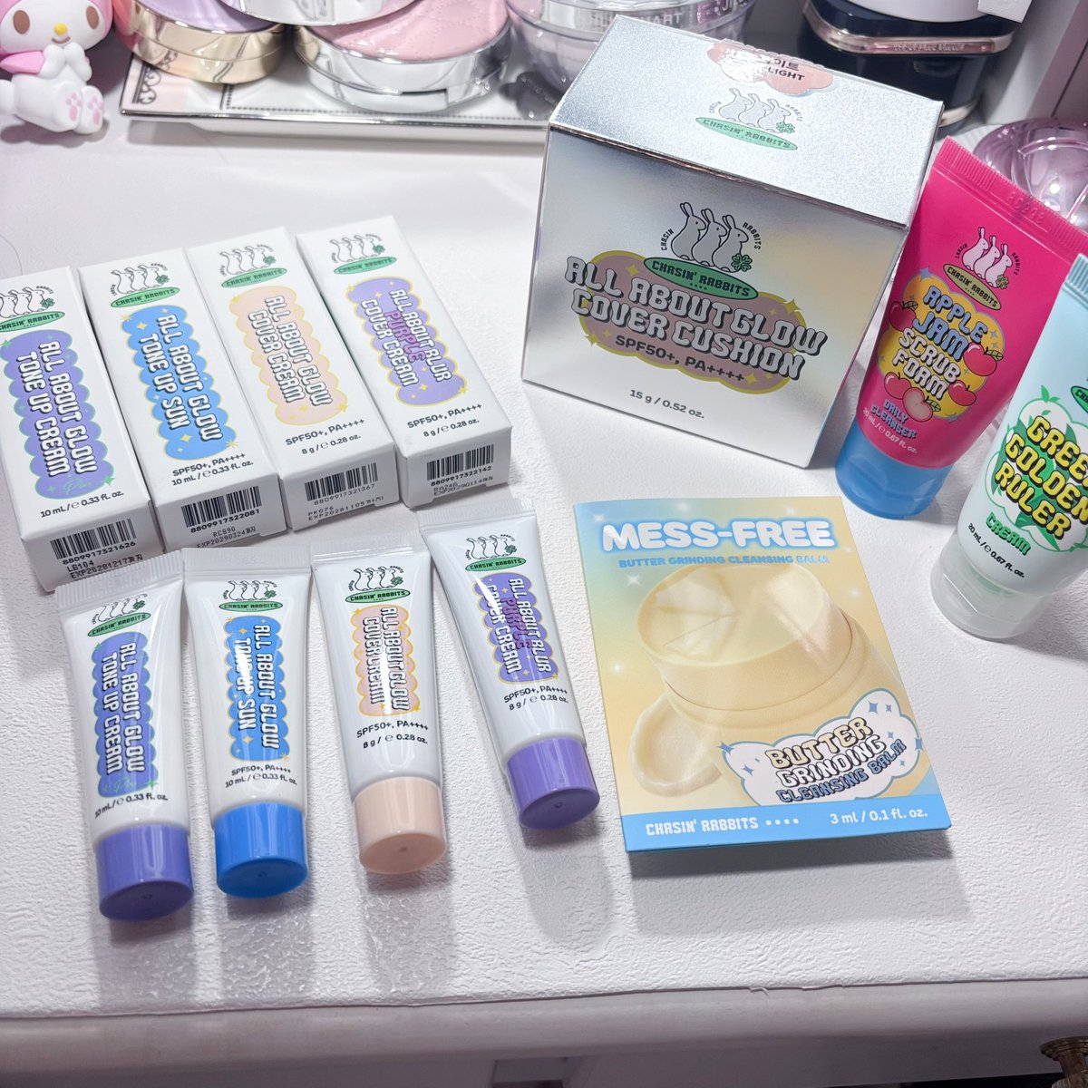 sunasunamocha's tweet photo. すごい⸝⸝⸝🫶🏻.ᐟ.ᐟ現品のオールアバウトグロウクッションとミニっこたっぷり🙂‍↕️⟡.·
💜バズったパープルカバークリーム
🧈クレンジングバーム
🩵グロウカバークリーム
💛トーンアップサンクリーム
🤍トーンアップクリーム
❤️フォームクレンザー
💚グリーンゴールデンルーラークリーム https://t.co/9z5Nny7ab9