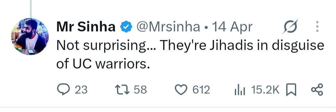 ImHydro45's tweet photo. During the UGC protest, BJP IT celliyas called UC nationalist Hindus as Jihadis. Never forget, Never forgive. Brahmin curse is real.✍️ https://t.co/IflCbTkoym