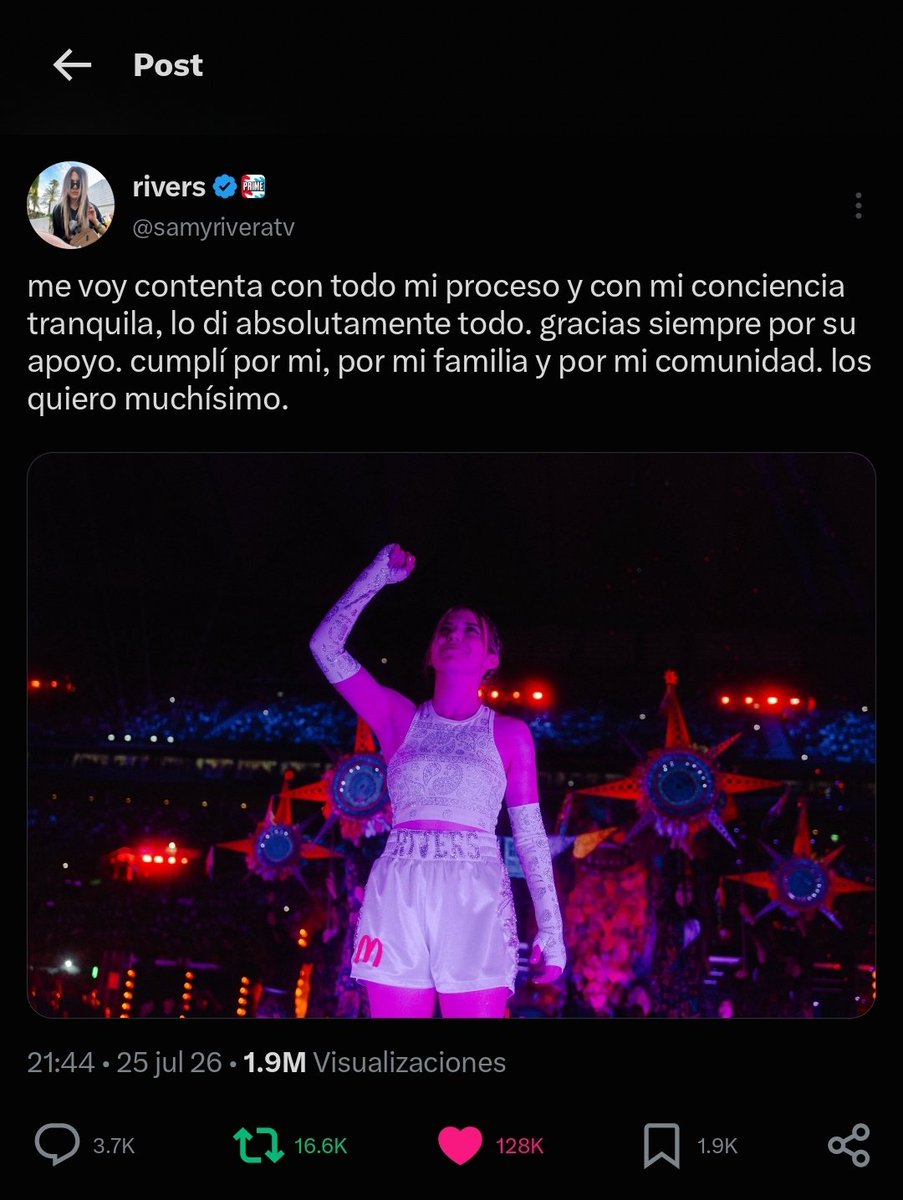 rubqckity's tweet photo. para esas que se burlan de q rivers se quedó sin cinturón y no sé que mierda más, saben que? tienen razón, se quedó sin cinturón por aceptar una pelea injusta, pero por lo menos se queda con la conciencia tranquila y lo más importante EL APOYO DE LA GENTE, no es cualquier cosa 🫶🏻 https://t.co/8329eIFKQD