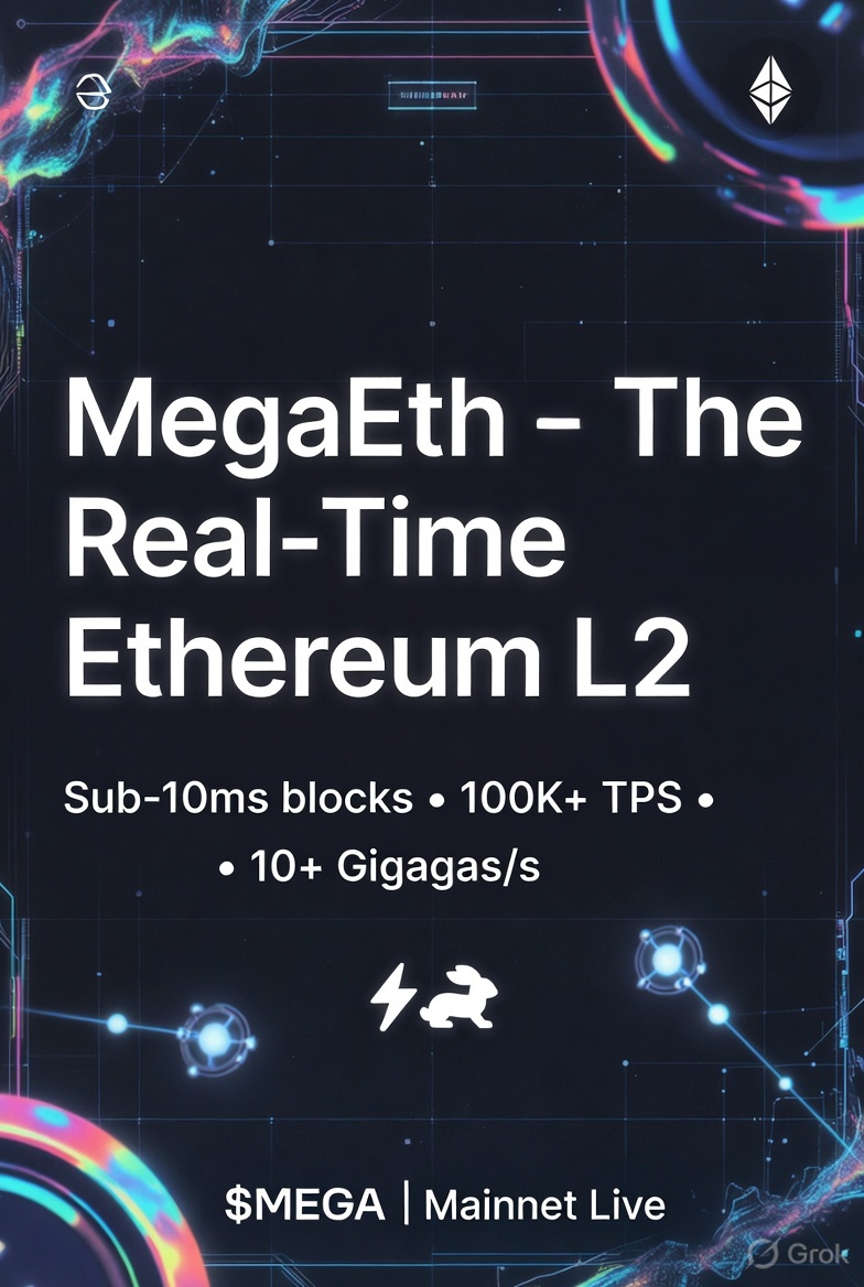 Web3_Princee's tweet photo. GM😍
Sub-10ms block times, 100K+ TPS & 10+ Gigagas/s throughput.
Fully EVM-compatible, Ethereum-secured, powered by SALT architecture.
Built for high-frequency DeFi, gaming & real-time apps.$MEGA | Mainnet
#Ethereum #megaETH https://t.co/69vJj3S96Q