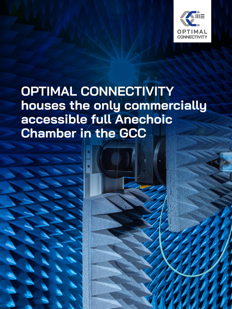 OC2MEofficial's tweet photo. #OPTIMALCONNECTIVITY houses the only commercially accessible Full Anechoic Chamber in the GCC, providing a completely isolated testing environment. πΈ
Contact our laboratory technicians directly at https://t.co/WaC4nAGvTy to request our chamber capability statement. π€
#OC2ME https://t.co/p2K1OxC9Of