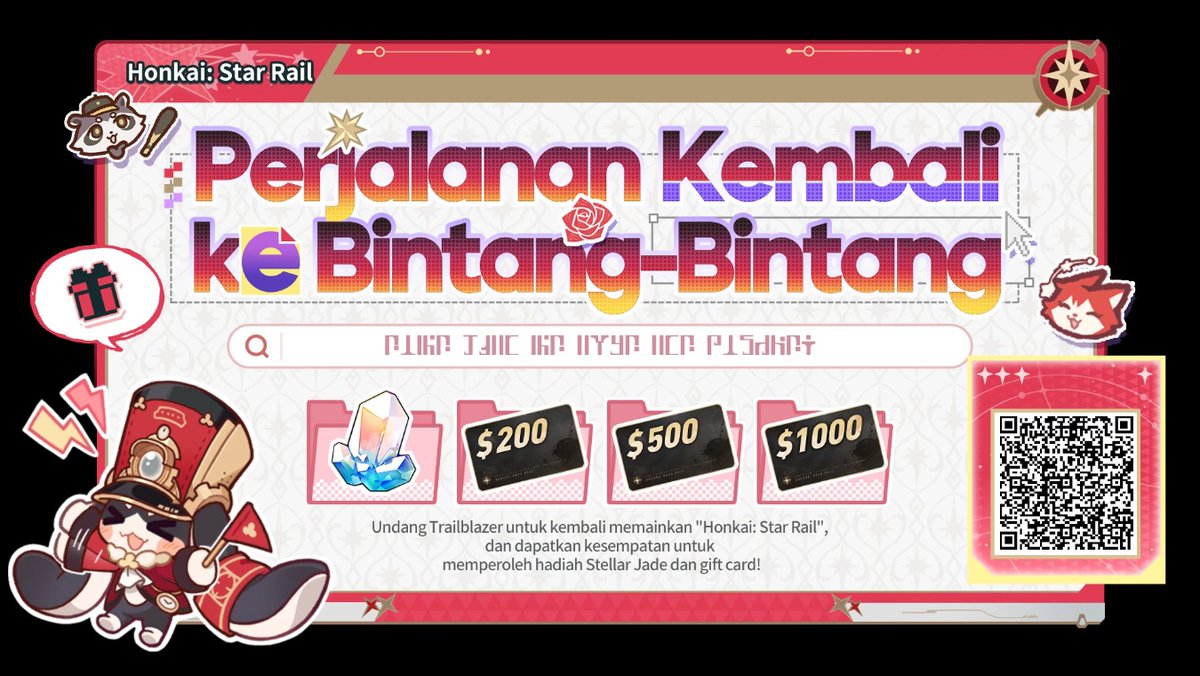 Shi_1013's tweet photo. Trailblazer yang Kembali dapat menghubungkan kode undangan dan log in ke game untuk memenangkan Stellar Jade, Gift Card, dan hadiah kejutan lainnya! https://t.co/7lIc2QjQZy