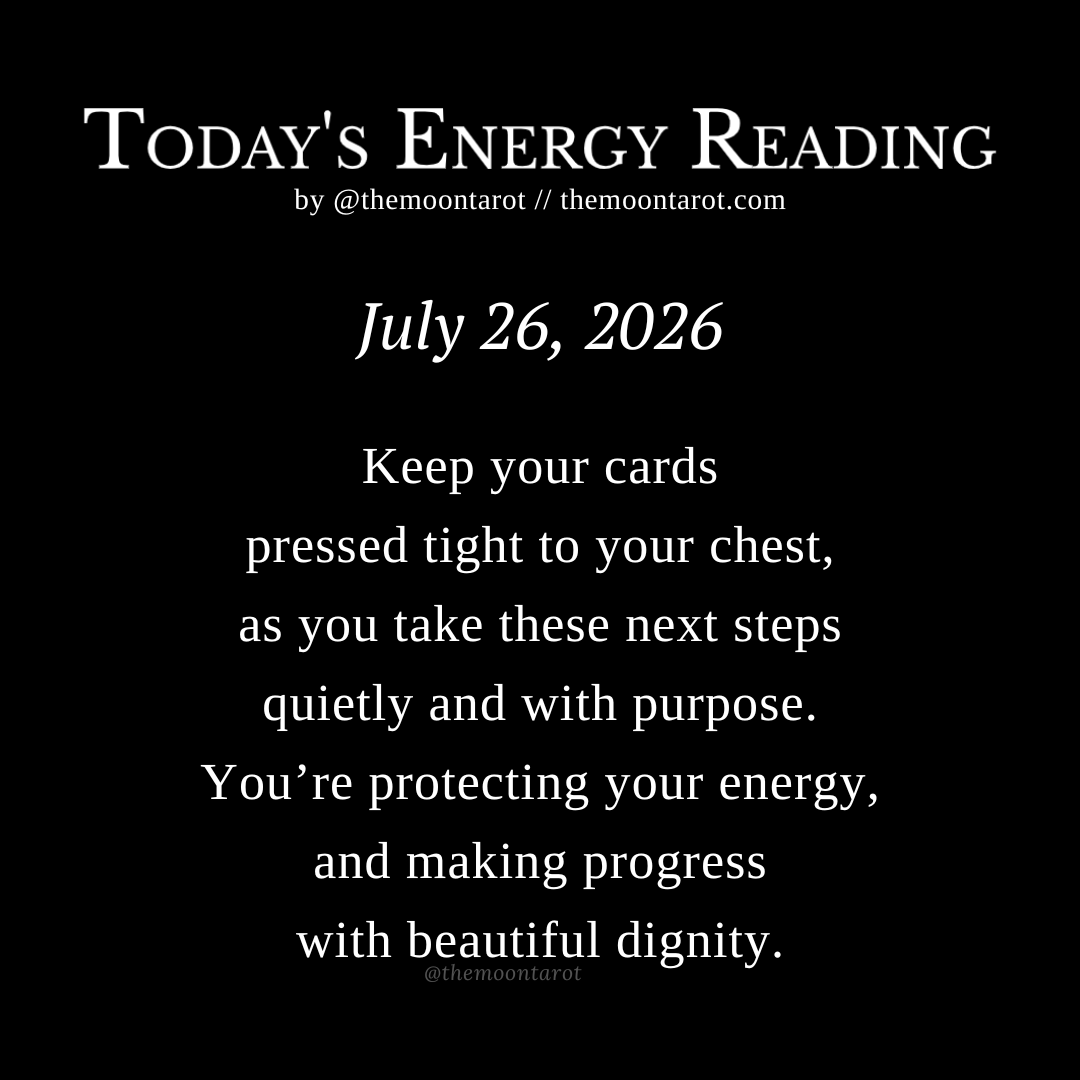 themoontarot_'s tweet photo. Today's Energy Reading: July 26, 2026 https://t.co/h9oJw2PRBF