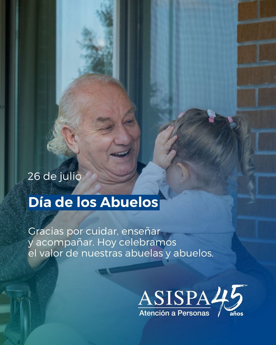 asispa_oficial's tweet photo. 👵👴 Celebramos el #DíaDeLosAbuelos.

En #ASISPA acompañamos a quienes han construido generaciones con amor y fortaleza 💚

Gracias por tanto.

https://t.co/HWCPMALGeb

#PersonasMayores #CuidadoDigno #MemoriaViva #AbuelosYAbuelas https://t.co/QybnjJmrsl