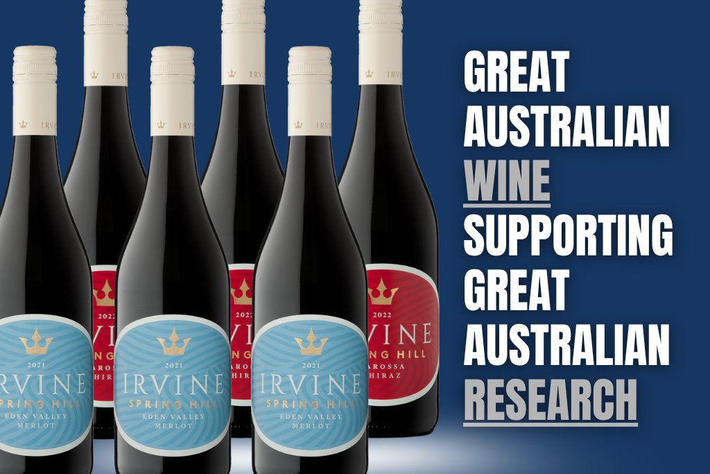 CCRG_Research's tweet photo. This month only - Irvine Wines donating 15% of proceeds to CCRG via @TheCommonGoodAU to help fund our life-changing research 🍷

Final week deal - six bottles of acclaimed Barossa Valley Wine for only $90 + P&amp;H

For more info and to order: https://t.co/vp43m1GsL0 https://t.co/lDvTIsEDJ1