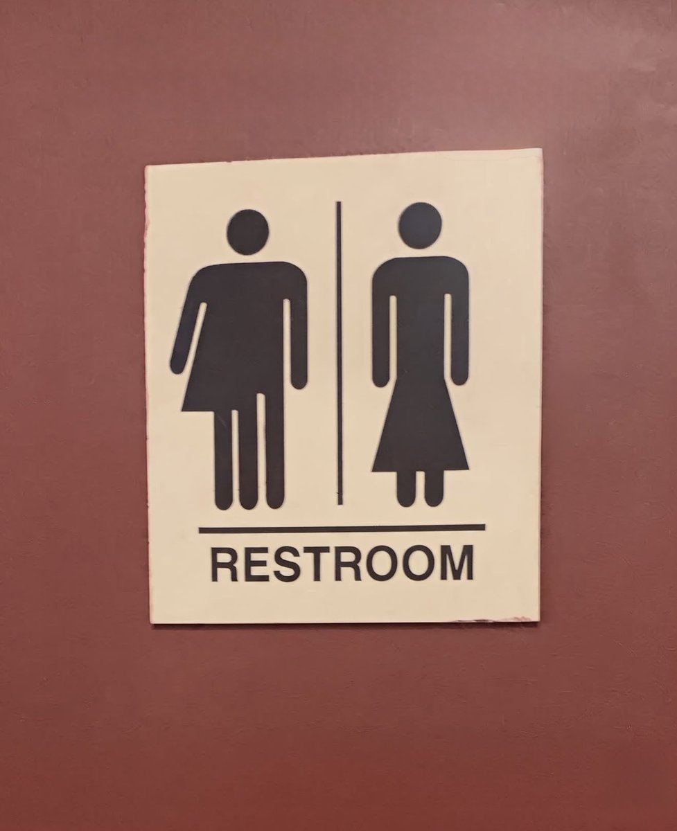 LairdOfThManor's tweet photo. Not only am I confused by this toilet sign, I’m also terrified by the occupants!🫪 https://t.co/kMD0lVRk0U