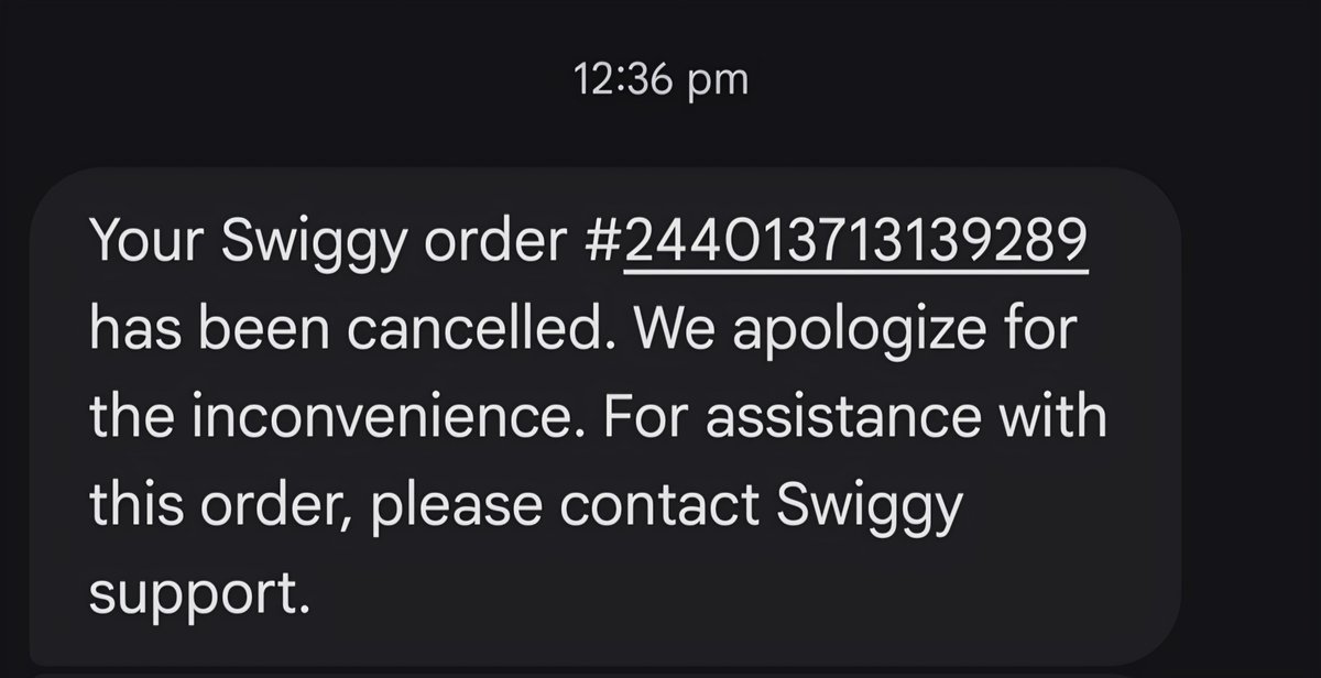 ayushidas7's tweet photo. @Swiggy @SwiggyCares 
A bolt order which is already 1.5h late and on top of that 50-60 minutes delivery?
Now my order stands cancelled?

Is it some kind of joke? https://t.co/yR6k8uaYIu