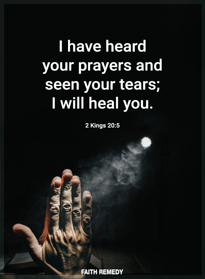 Faith_Remedy's tweet photo. I have heard your prayers and seen your tears; I will heal you. 2 Kings 20:5 ️ 👼🌟 https://t.co/xU51LKnUTJ