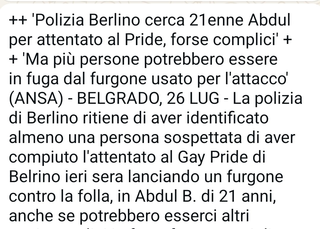 ClaudioBorghi's tweet photo. Il "furgone sulla folla" a Berlino si chiamava Abdul. https://t.co/hwuZAnDLUA