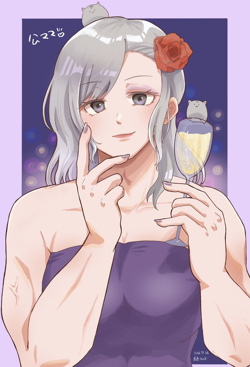 v_choku's tweet photo. 公ママ(@_IRIAM_h_m )のファンアート！
話題豊富でとっても優しいみんなのママ💞 https://t.co/SmNo5IYIqA