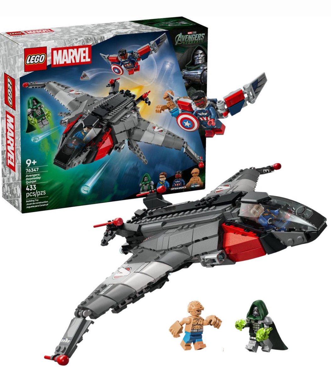 FunkoPOPsNews's tweet photo. First official look at the new LEGO Avengers Doomsday: Quinjet Set! Available below ~

   BB ~ https://t.co/h06UmoezOa
   LS ~ https://t.co/ZwIyEHqFn8 ~ Soon
   Amzn ~ https://t.co/TDqcH0H32Z ~ Soon

Features Cyclops, The Thing and Captain America facing Doctor Doom!

#Ad #FunkoPOPNews #LEGO #Doomsday #Avengers