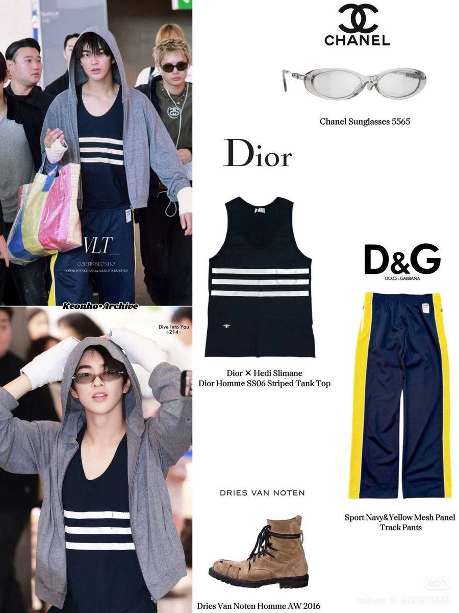 twnti3s's tweet photo. ถ้าหน้าไม่แบกทุกอย่างไว้ ใครจะเชื่อ 😆

เสื้อ DIOR
แว่น CHANEL
กางเกง D&amp;G 
กระเป๋า COMME des GARCONS 
.
.
#KEONHO #건호 https://t.co/ZzqPvUkNhj