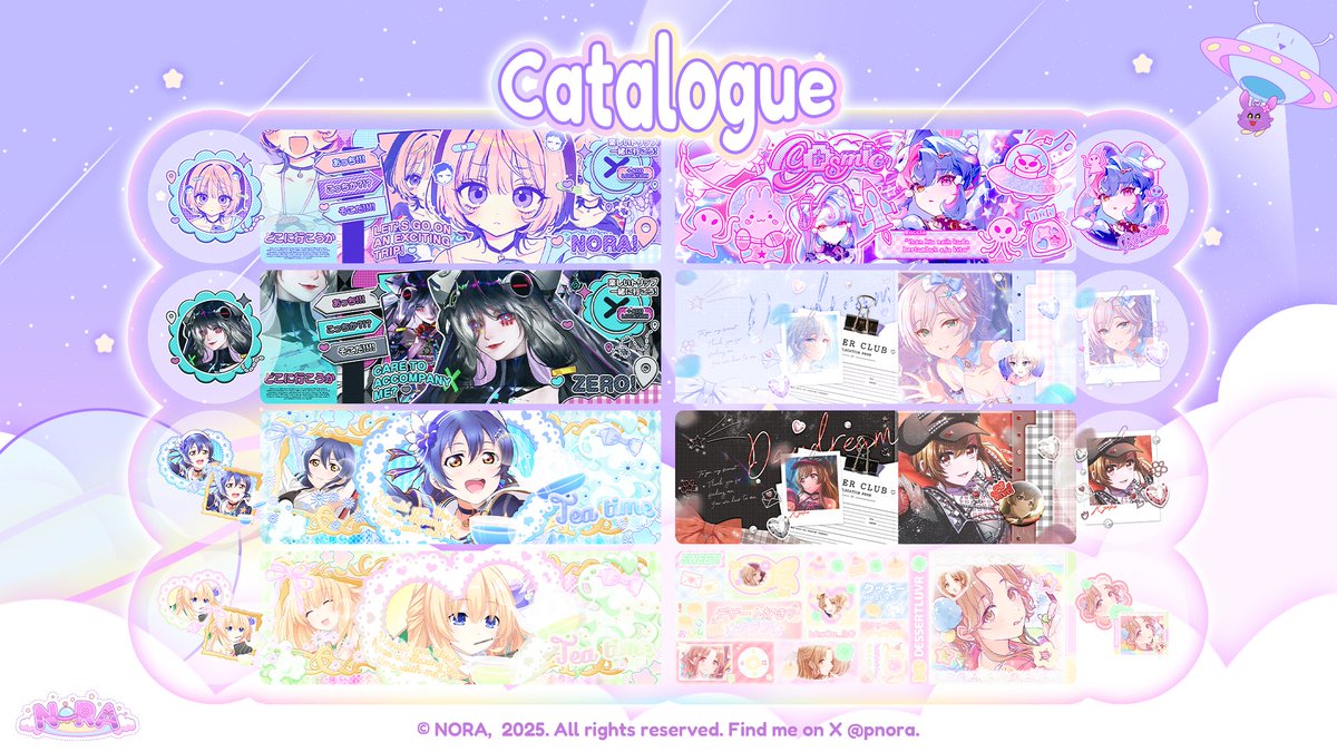 pnora's tweet photo. Hawoo~ Nora open request daily untuk all catalogue! Ada layout single + CP dan pinned GIF 💗😻

Nora juga bisa convert template PSD ke IPV atau sebaliknya yap~ 2 slot sajaa 'w')/

Open slot GA bulan Agustus juga yaw 🫶🏻

Lengkapnya intip sini okie! :3
https://t.co/Y0O61nxaLq https://t.co/bFZtWtWc87