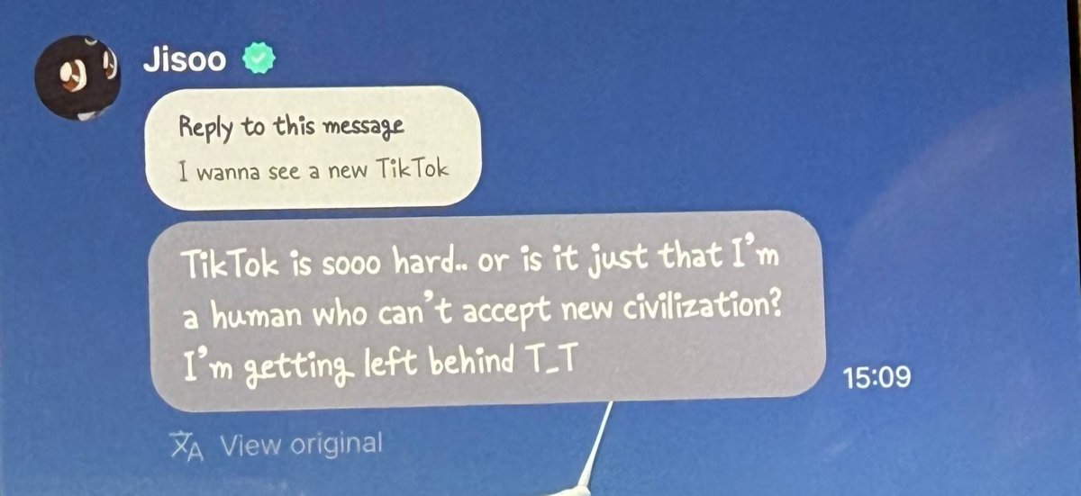 ForeverKimJisoo's tweet photo. 072626 JISOO APP update🐰

Jisoo about TikTok 😭😭

Be the first to catch JISOO updates—subscribe now at https://t.co/hgu3ErddP4!💜 https://t.co/BaTywnlWOC