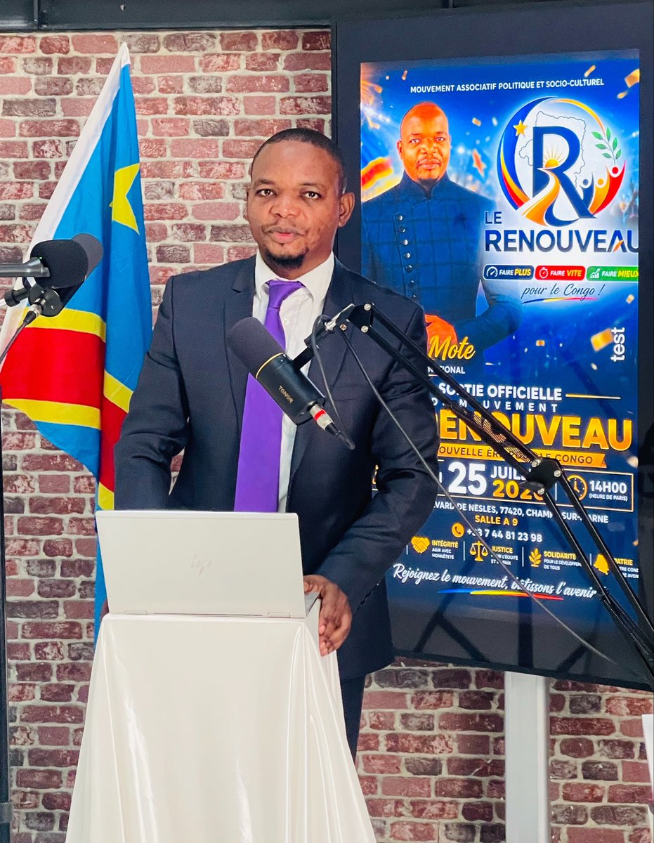 eliaslokeso33's tweet photo. 🚨 URGENT 
France : Après sa démission au poste de SGA du parti politique CCU de Lambert Mende et après avoir qualifié l’homme qui a été manipulé par Kabila d’un opportuniste, @AlfredMote1 , ancien Dircab de Mende lance son mouvement politique « Le Renouveau » depuis Paris.

À bientôt pour plus de détails…