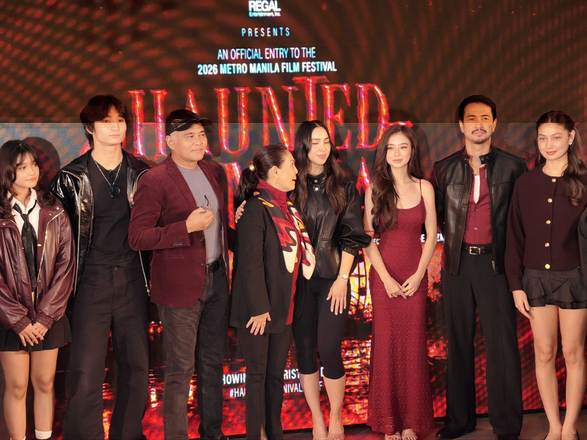 PhilstarNews's tweet photo. ENTER IF YOU DARE

HAPPENING NOW: Maricel Soriano and John Arcilla lead the cast of  Regal Films' Metro Manila Film Festival 2026 entry "Haunted Carnival."

The horror flick also stars James Reid, Fyang Smith and Julia Barretto.

���� https://t.co/GGWoGmFLjM Jan Milo Severo https://t.co/Dcjrk7k25m