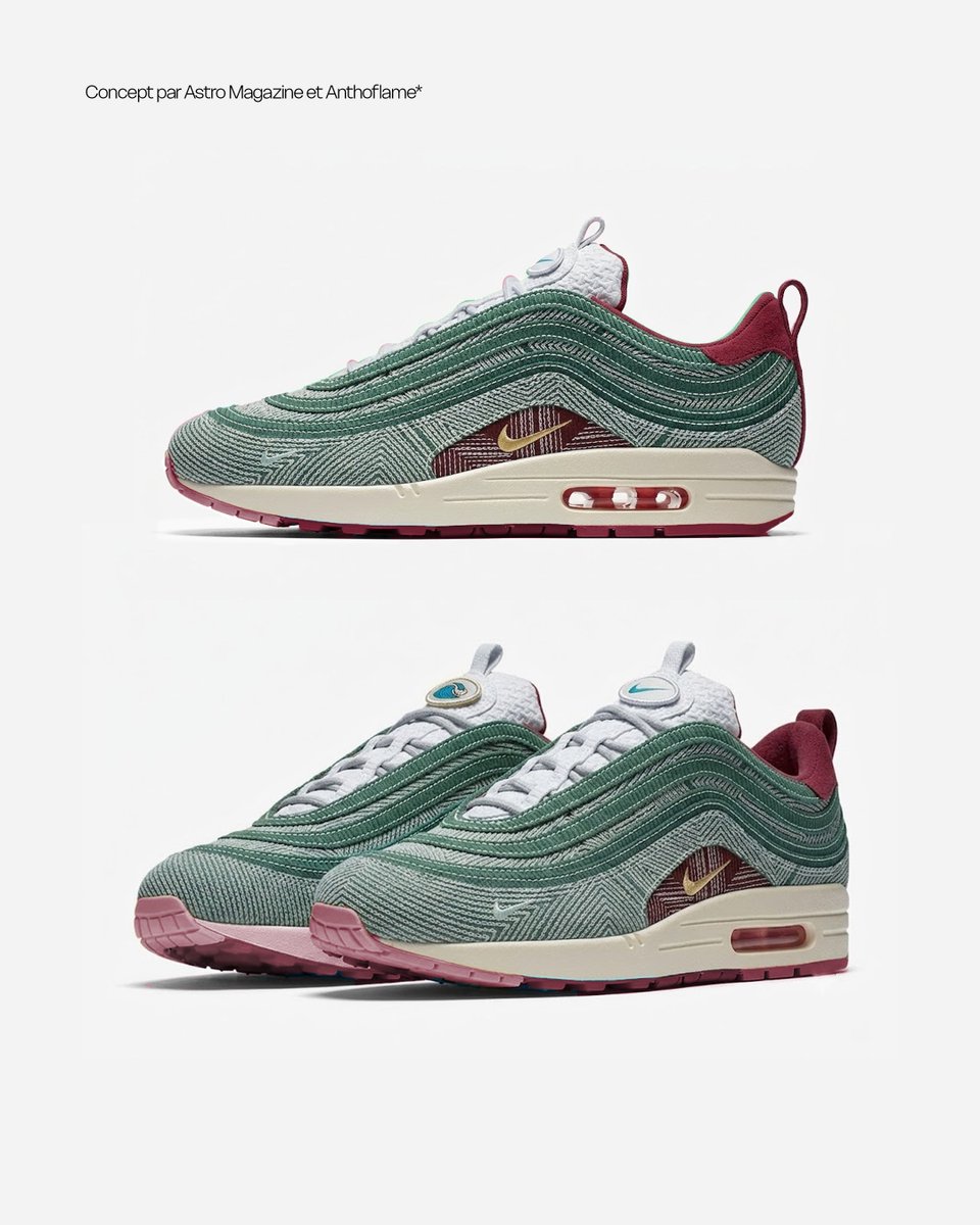 AstroMagazine_'s tweet photo. La légendaire Air Max 1 /97 de Sean Wotherspoon fair son grand retour chez Nike en 2027 à l’occasion du programme Doernbecher

Le programme Nike Doernbecher Freestyle permet chaque année à des enfants patients de l’hôpital Doernbecher de créer leur propre paire Nike, dont les ventes servent à financer l’hôpital 🇺🇸