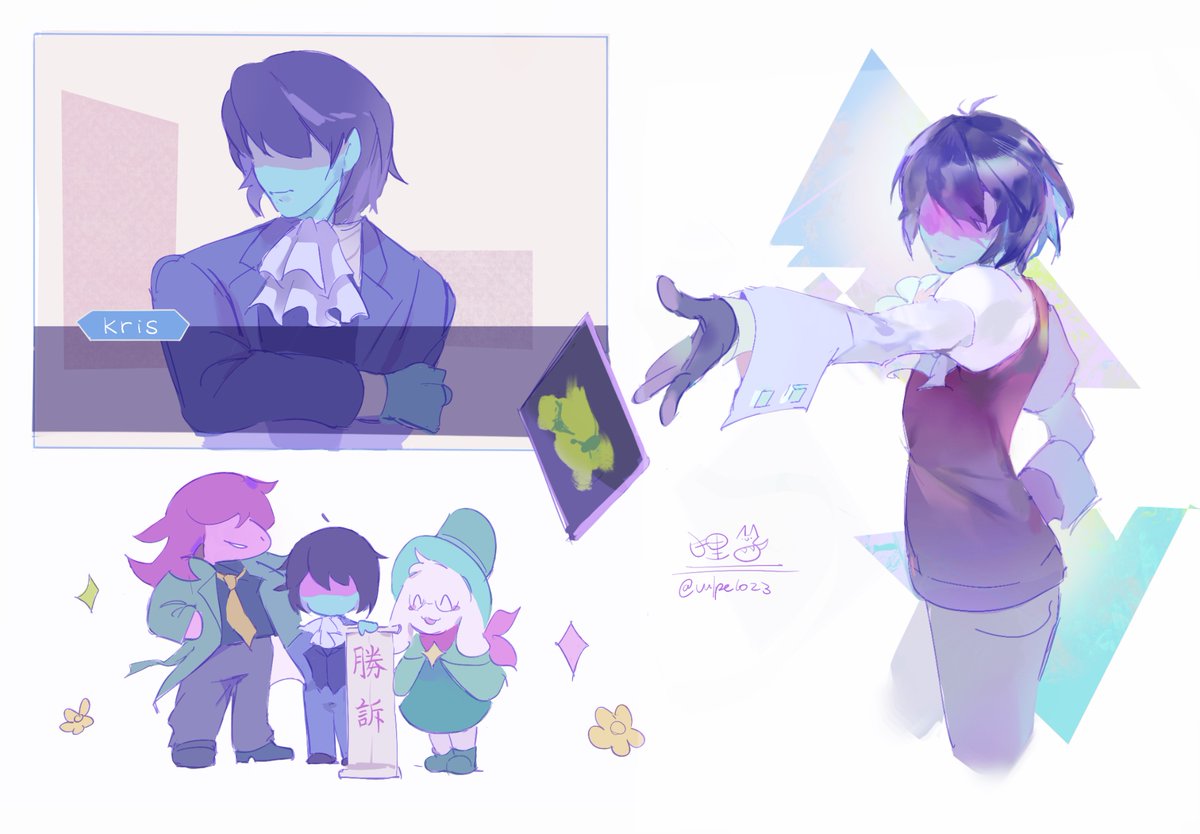 vulpe1023's tweet photo. Thanks to you Toby Fox, I’m saddled with unnecessary… feelings 

#deltarune #Aceattorney #deltarunefanartㅤㅤㅤㅤ https://t.co/XRgpQ8mwH5