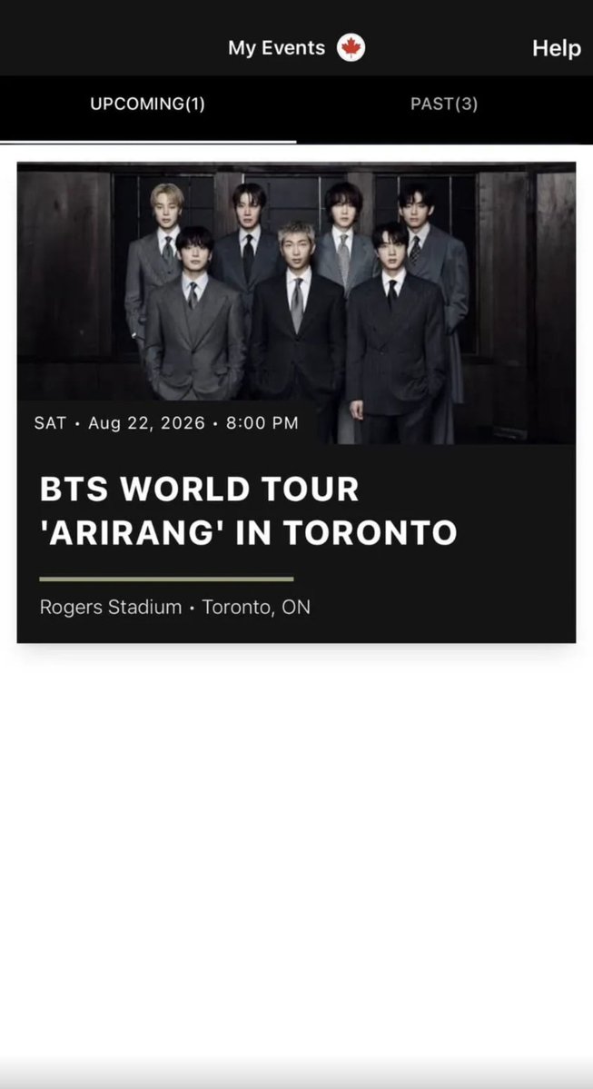 DarkQiang's tweet photo. WTS: 3 BTS World Tour "ARIRANG" Tickets

Date: Saturday, August 22, 2026
Time: 8:00 PM
Venue: Rogers Stadium, Toronto, ON

3 tickets available.

Price: $220 each.

Message me if you're interested. Serious inquiries only.
#BTSTORONTO #BTS_ARİRANG #bts_ari̇rang_london https://t.co/oDINbYpX2T