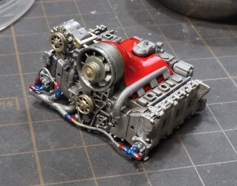 fun_to_modeling's tweet photo. エンジン進めてます。
CLAYmodelsさんのHPを見ながらコツコツ配線やってます。
足りないコネクターはTOPSTUDIOさんのやつ
メッシュホースは端っこがほつれるので今回ははんだ線にやすりを当ててそれらしく
#All_That_Competition_Car2026
#Cカーandルマンカーコンペ2026
#CLAYmodels
#PORSCHE_956 https://t.co/lQOuOyCMPt