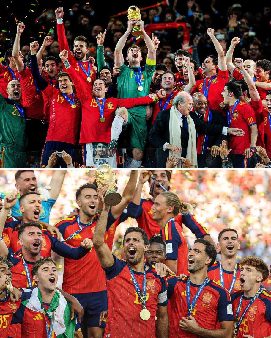 alimo_philip's tweet photo. ©️ 🇪🇸 Only TWO men have ever captained Spain to World Cup glory:

🏆 Iker Casillas
🏆 Rodri

📜 History made. Glory sealed. https://t.co/sjVhrEXyIu
