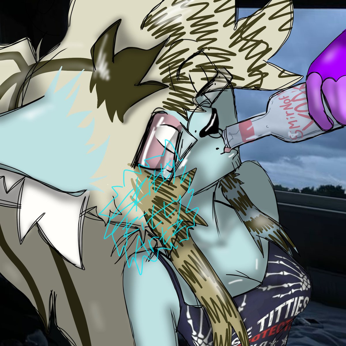 Skittykittyartz's tweet photo. Drinker lols
#furryart #fursona #smallartist #boost https://t.co/u1xGoWPRGi