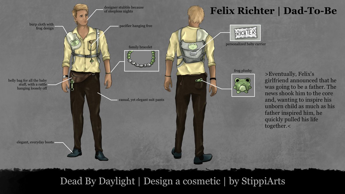 LaStippi2's tweet photo. My submission for this years design a cosmetic contest!
I actually messed up the quality of the timelapse :(
@DeadbyDaylight 
#deadbydaylight
#designacosmetic
#felixrichter https://t.co/ol07suGgVi