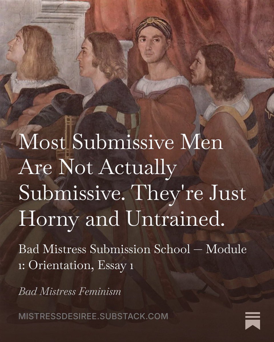 msgoddessxena's tweet photo. A lot is happening on my substack lately, I’ve launched a Bad Mistress Submissive School in hopes to teach men how to be better subs. Link in bio. https://t.co/S8SBrJvCGh