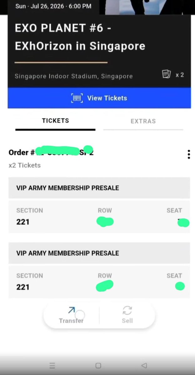 Afrina_bb's tweet photo. WTS | LFB
#WTS
Hi! Last minute sale EXO IN SINGAPORE ticket. 

Day 2
● Vip pen a &amp; b
● Vip seated section 209
●Cat 2 section 210

 Reach out please.💌
Local and interfans can dm 💌

+639382702503 WhatsApp me
#EXhOrizon #exo #EXhOrizoninSG #Singapore https://t.co/TwtVJBWAai