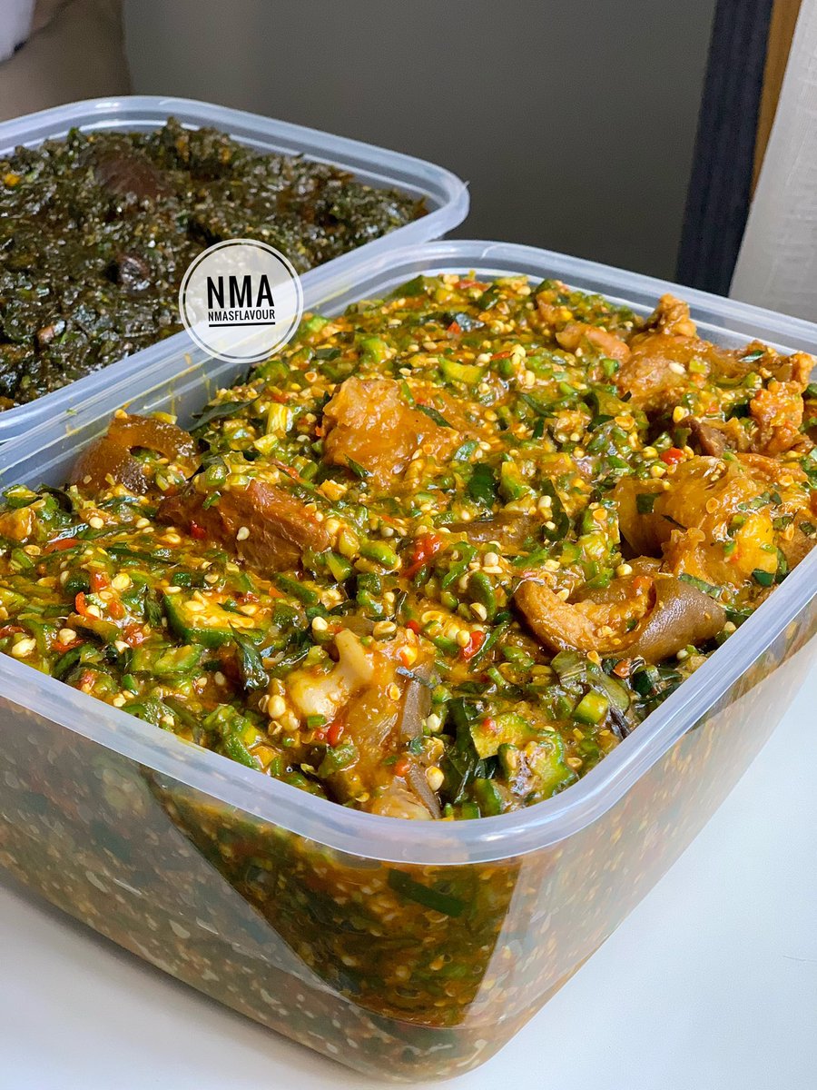 nma_black's tweet photo. 3.5L of Afang Soup
3.5L of Okra Soup

Thanks for patronizing @nmasflavour https://t.co/vn6qmtV978