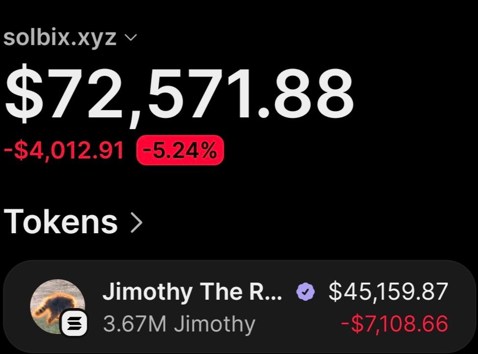 kkashi_yt's tweet photo. $77 into over $71,000 profit on $Jimothy

Wallet put just $77 into $Jimothy at $2.58K mc and turned it into about 205x.

Coin is at $12.3M mc. Already sold $26,600 and still holding $45,300.

The wallet
9vdwML1RzB3ZY9JxnNohiYqy2nMh7N7H61mM4daDV5Rm

stats: https://t.co/UhIXM6atDX https://t.co/a0WPFhikrY