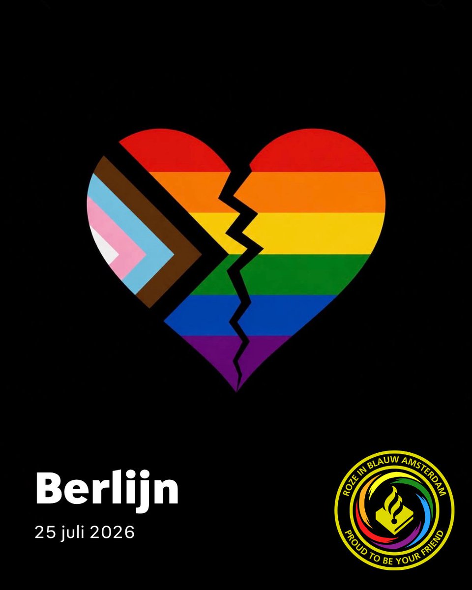 rozeinblauw's tweet photo. Onze gedachten zijn bij de slachtoffers en hun families na de ernstige geweldsdaad op Christopher Street Day in Berlijn.

Het geweld dat bezoekers van de CSD in Berlijn heeft getroffen, raakt de hele LHBTIQ+-gemeenschap.

#csdberlin https://t.co/2f4z9PGYMK