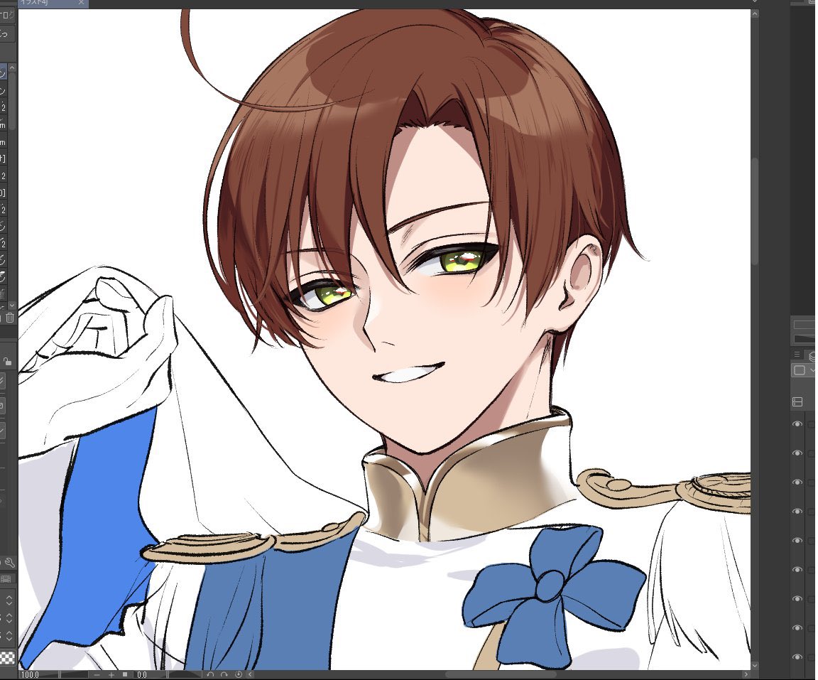 nnkT_T's tweet photo. 途中の絵 https://t.co/ZcgrkGNnxY