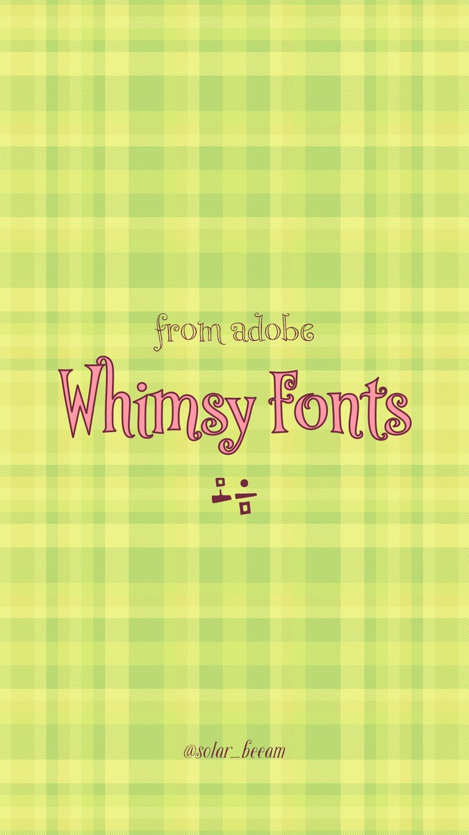 Solar_beeam's tweet photo. Whimsy font ➿ from. adobe
이번에 윔지 폰트를 디깅하다가 어도비 폰트에서 쓸만한 것들을 추려봤어요.ᐟ 다들 잘 쓰셨으면 좋겠어요.ᐟ 유용하셨으면 하트🫶와 화끈한 알티🔁 https://t.co/IlqUfS2YRt