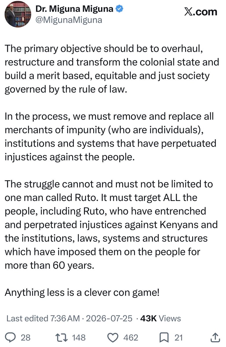 Dr. Miguna Miguna tweet media