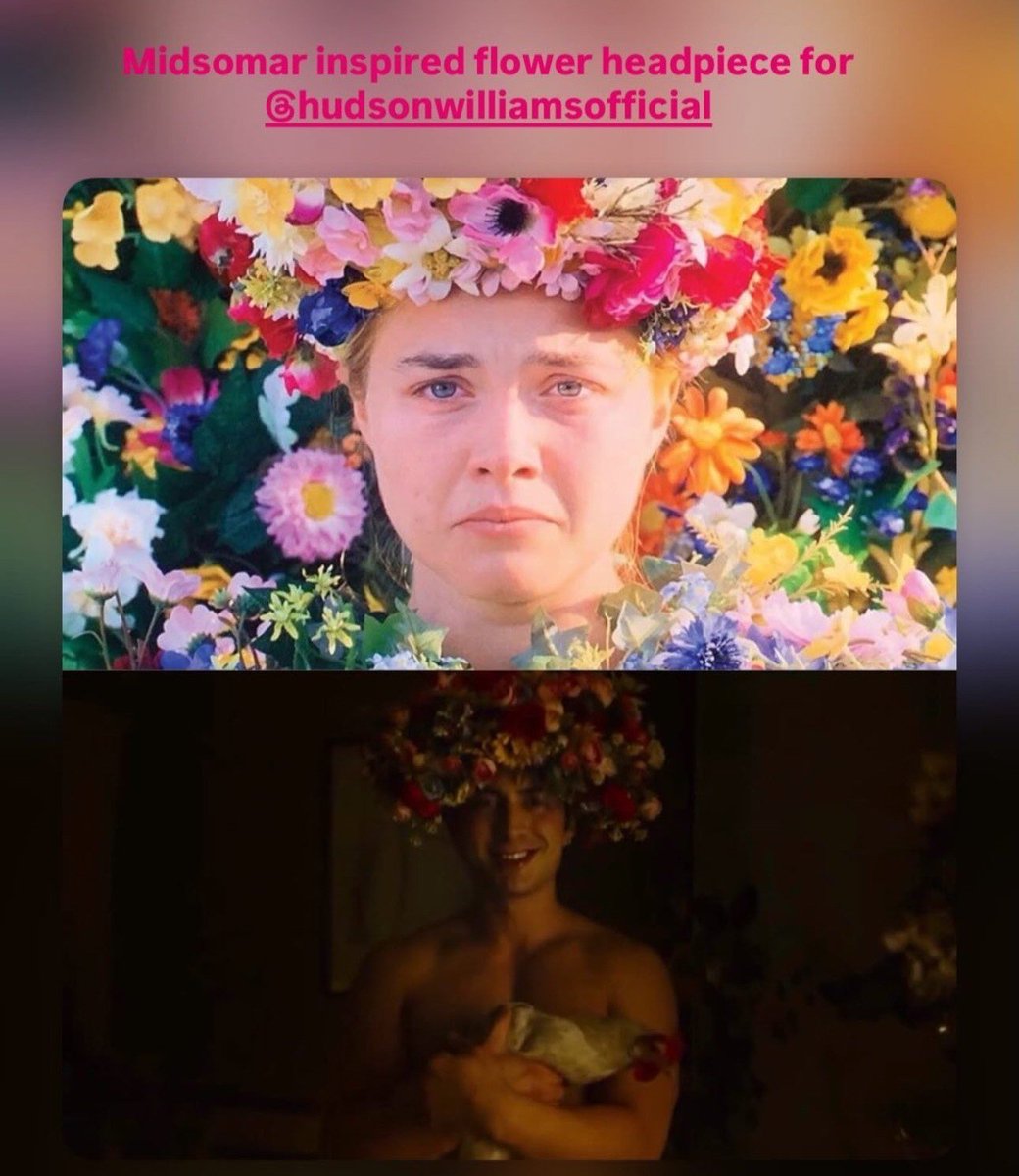 yagaupdates's tweet photo. YAGA costume designer, Sarah Runnalls, has confirmed that the flower headpiece worn by Hudson Williams as Henry Park was inspired by 'Midsommar'.

(via sarahrunnallscollection on IG) https://t.co/zgfRSKPqfZ