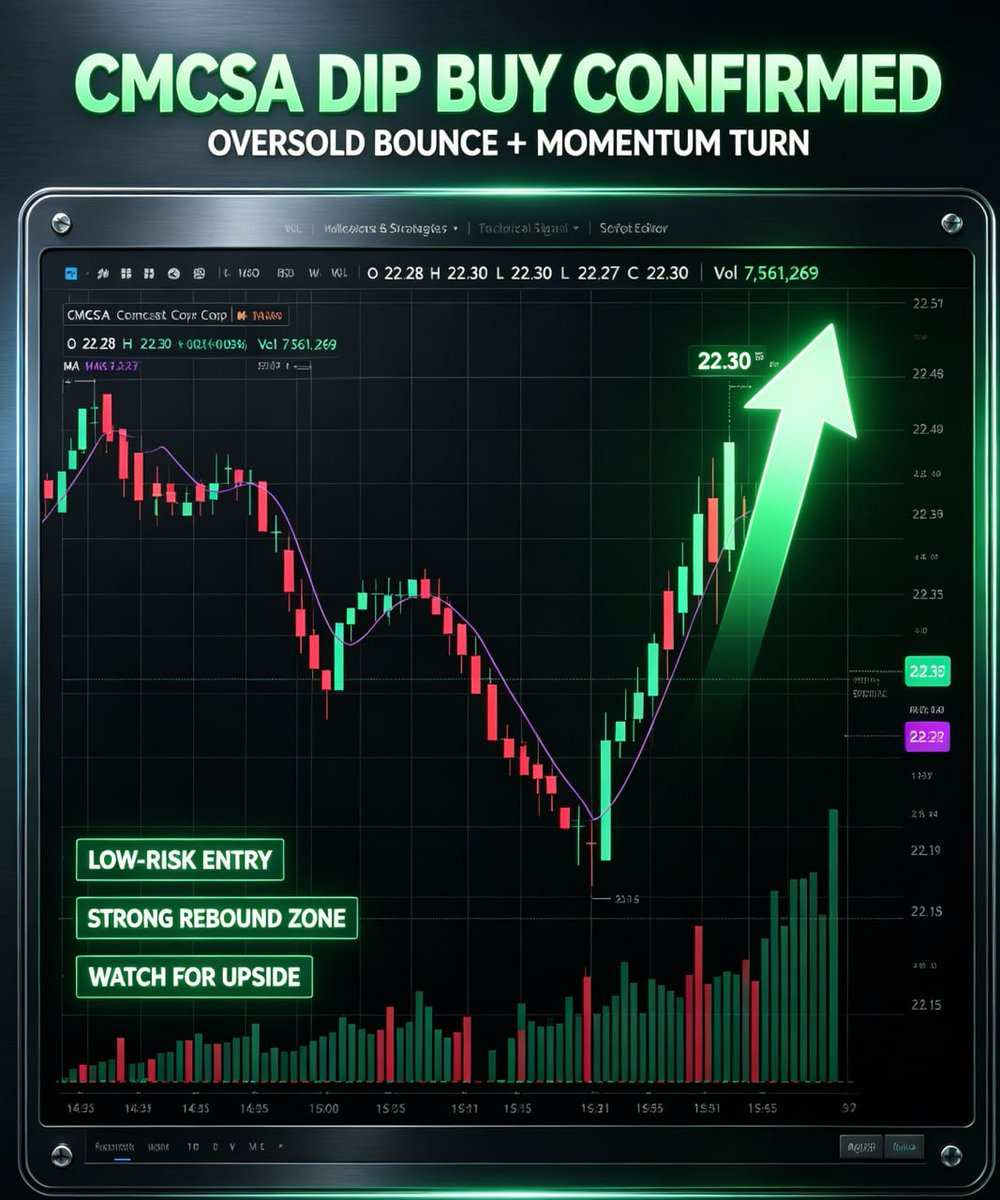 Jonathan14bi's tweet photo. $CMCSA ’s deep media-internet moat paired with this sharp oversold intraday bounce creates an unmissable low-risk dip buy play with instant rebound momentum! https://t.co/AhHRpafNG8