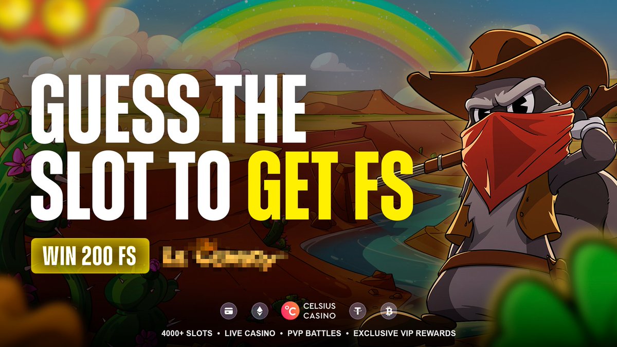 celsiuscasino's tweet photo. 😍Guess the slot to get FS! 😍

🤑Win 200 FS (50 FS x 4 users)

▫️Follow @celsiuscasino
▫️Write the correct answer &amp; your Celsius username in the comments

Good Luck 🍀 https://t.co/S93qPT68xk