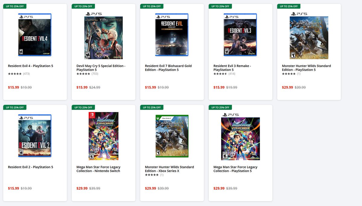 videogamedeals's tweet photo. Capcom Games Sale via GameStop. #ad  https://t.co/2MBQMuCtVi https://t.co/E2A7dBNkHY