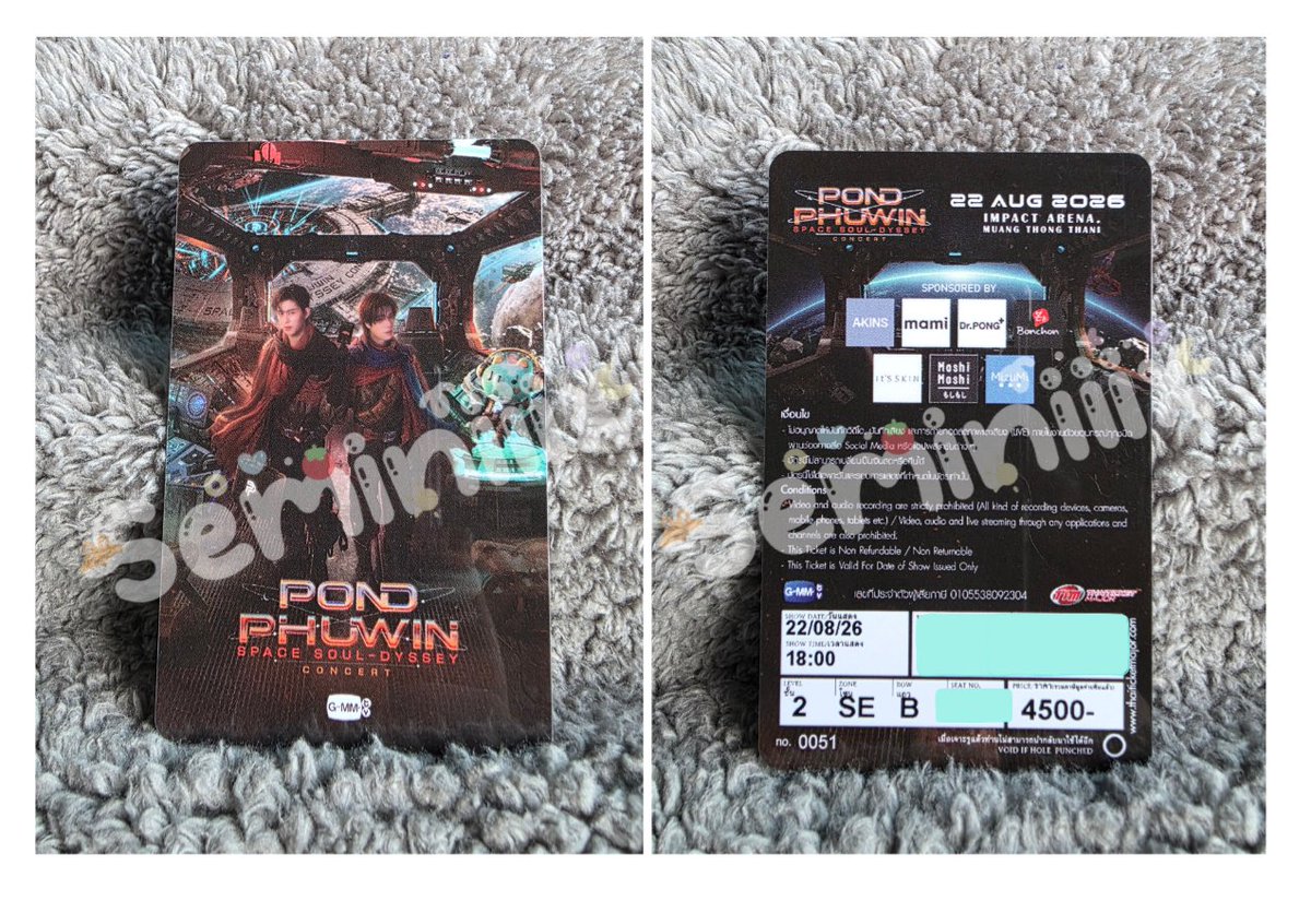 Seminiiix's tweet photo. มาจ้า ปล่อยบัตร PondPhuwin Concert
วันเสาร์ 22
โซน SE / แถว B

 Not original price
 นัดรับจ่ายสดเท่านั้น

ไม่รู้ว่าจะตั้งราคาเท่าไหร่ ตอบเดมไม่ไหว
รบกวนกรอกฟอร์มให้หน่อยนะ
ขออนุญาตเลือกคนซื้อค่ะ ไม่อยากให้ร้านเอาไปอัพต่อ
#PondPhuwinConcert

https://t.co/idmeyU4O6D https://t.co/7EVPszPXx7