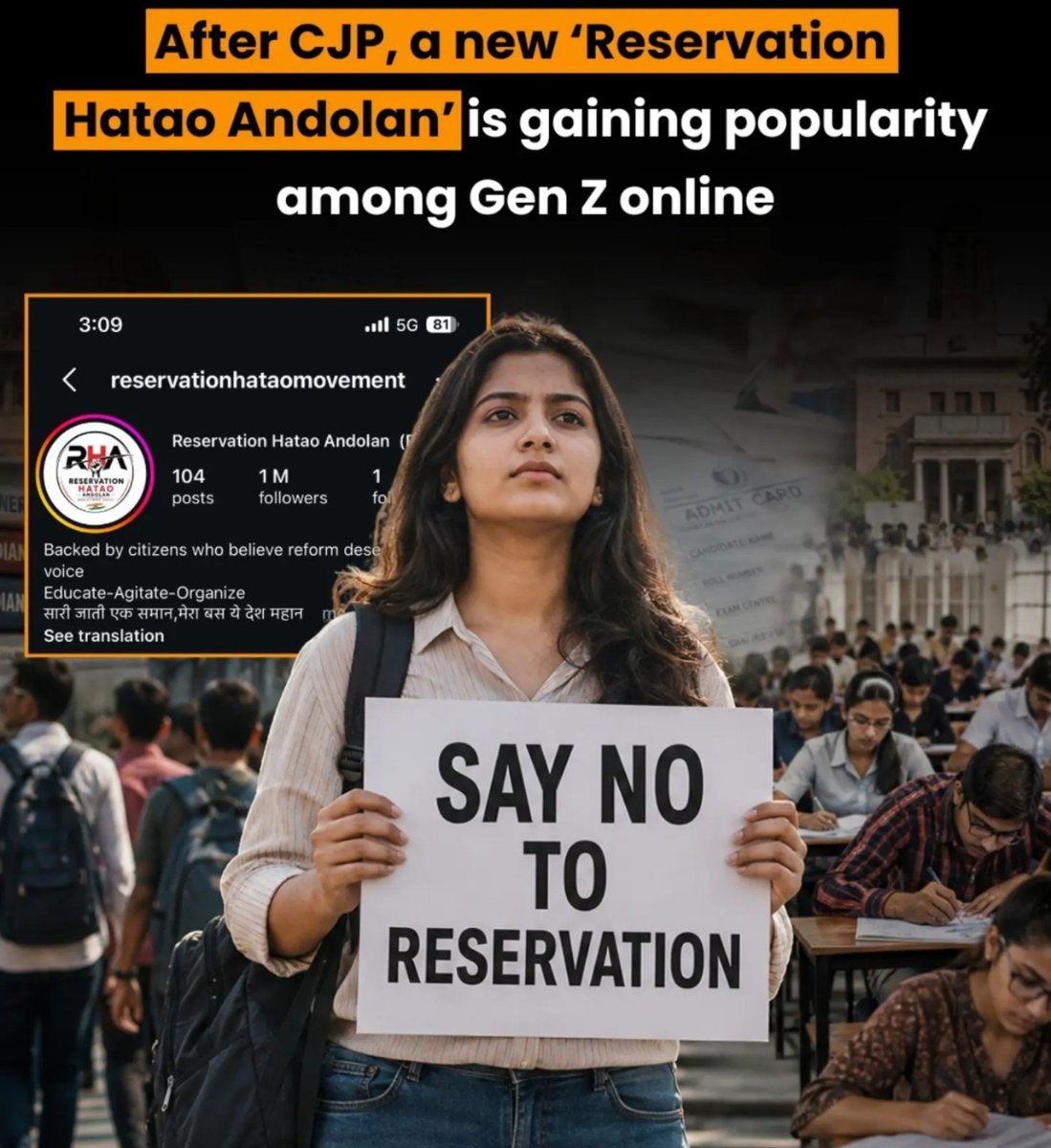 sathyashrii's tweet photo. Do you support this "Reservation Hatao Movement" ?? https://t.co/tBVC5lh2Lh