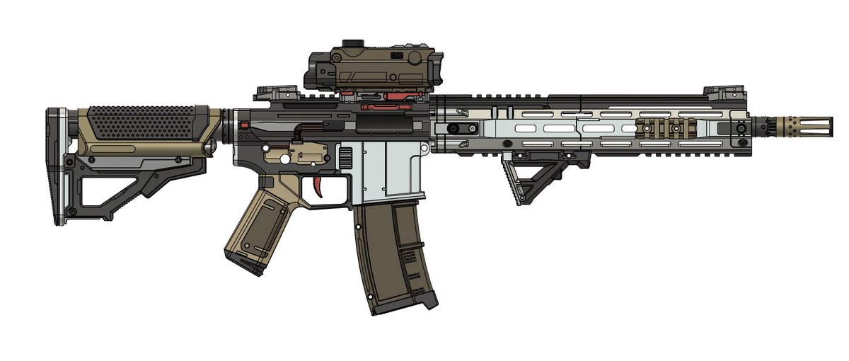 negikinoko0326's tweet photo. ドルフロ2のSOPPOモチーフ武器のモデリング終わりました https://t.co/KB6PjYhr3T