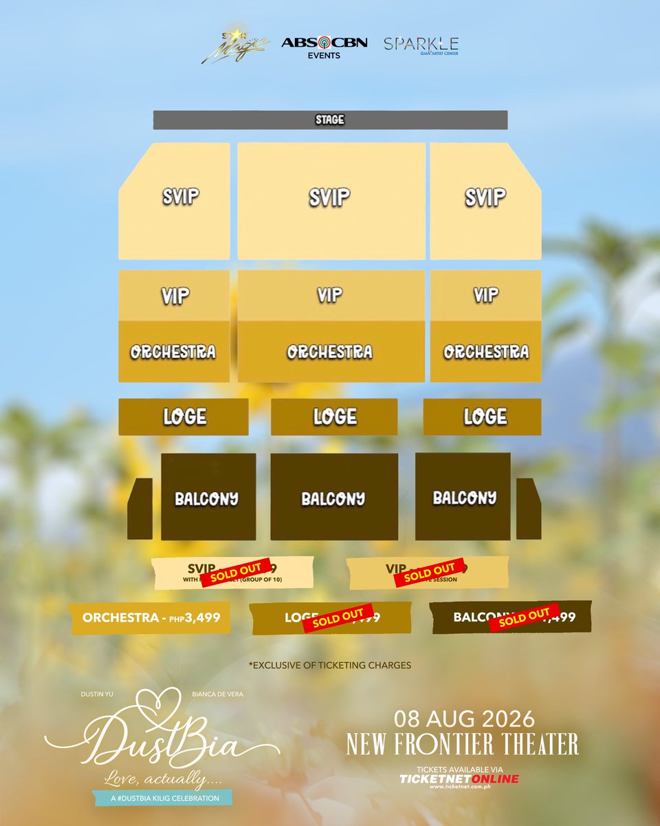 StarMusicPH's tweet photo. DUSTBIA LOVE IS ACTUALLY IN THE AIR! 💛

Official Poster reveal + SVIP SOLDOUT? What a gift! ✨

FEW MORE TICKETS TO GOOOO! Baka maubusan ka pa!

BUY NOW: https://t.co/Q6TBvMQPPX

#DustBia #ABSCBNEvents #DustBiaLoveActually https://t.co/vFBCabGoSc