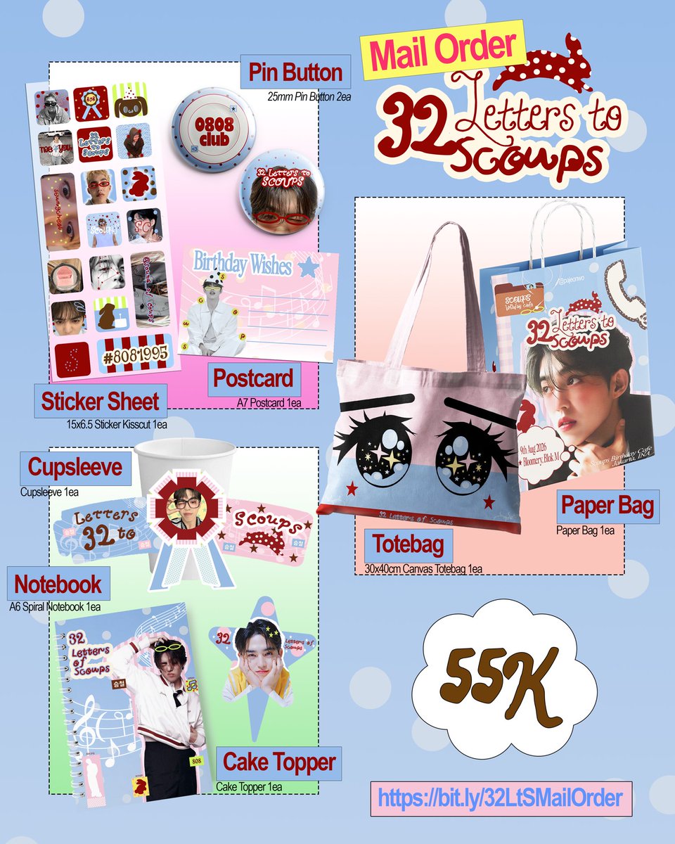 pajeonwo's tweet photo. 💭 32 Letters to Scoups 📭⭐️
📦 Scoups Birthday Kit Mail Order 📦

★ Pre-order Period : 26 Jul - 04 Aug 2026
★ 55K/Set
★ Form : https://t.co/rJDi3Pmhiq

🌍 Available for WW GO (DM first)

#Letters2Scoups
#에스쿱스 #SCOUPS #SEVENTEEN https://t.co/vwINQlPXJH