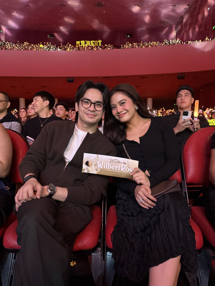 StudioVivaPH's tweet photo. The support keeps coming! 🫶 JaiNicole is here at DAY 2 of WRten by Wilbert Ross! ✨

HAPPENING NOW: Wilbert Ross in New Frontier Theater for his SOLD-OUT two day concert! 

#WRtenByWilbertRossConcert
#WilbertRoss https://t.co/YYYXFwWZQG