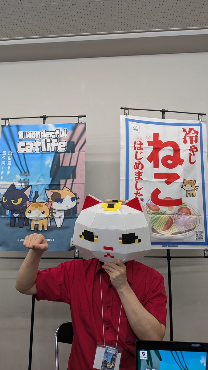 GameWgs66879's tweet photo. デバッグしないと出られない部屋折角行ったのに全然写真撮ってなかった。
看板とネコしか撮ってなかった。 https://t.co/3jownVobBK