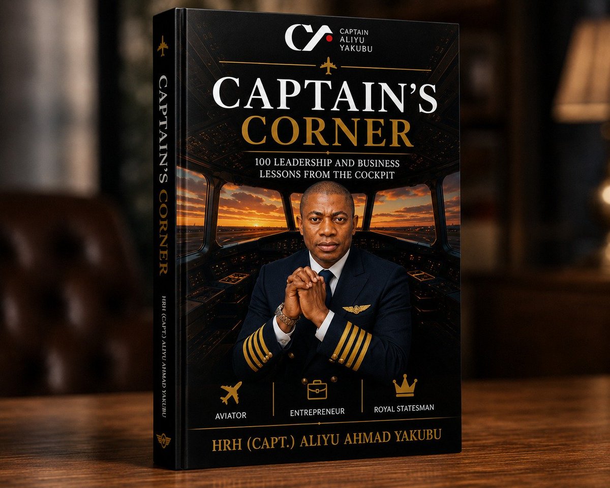 CaptAliyuYakubu's tweet photo. The Captain's Corner is getting ready for takeoff... and we've got three cover designs! 

Now comes the fun part. Which one speaks to you the most?

Drop your favourite in the comments. Your input will help shape the final look as we get closer to launching the book.

And thank you for following the weekly Captain's Corner journal and riding along as I share my thoughts, lessons, and reflections each week. This is just the beginning, and I'm excited for what's ahead.

#CaptainsCorner
#CaptainAliyuYakubu
